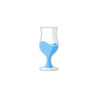 une verre de bleu liquide avec une blanc Contexte vecteur