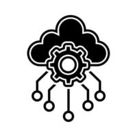 ai icône vecteur. nuage un service illustration signe. intelligent numérique symbole. La technologie logo. vecteur