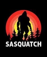 sasquatch bigfoot vecteur T-shirt conception