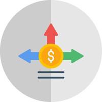 conception d'icône de vecteur de décision d'investissement