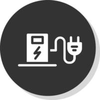 conception d'icône de vecteur de station de charge