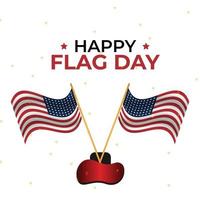 content 4e de juillet Etats-Unis indépendance journée salutation carte avec agitant américain nationale drapeau et main caractères texte conception. vecteur illustration