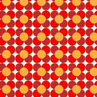 sans couture modèle avec rouge et Orange cercles sur une blanc Contexte vecteur