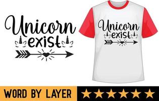 Licorne exister svg t chemise conception vecteur