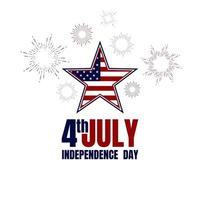 joyeux jour de l'indépendance des usa 4 juillet. drapeau, bannière, affiche, brochure, conception de carte de voeux. illustration vectorielle vecteur