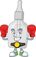 bouteille avec pipette dessin animé personnage vecteur