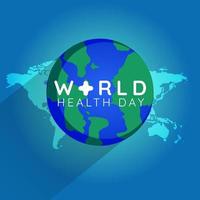 monde santé journée est une global santé conscience journée célèbre chaque année sur 7e avril, spécial salutation carte pour monde santé journée vecteur