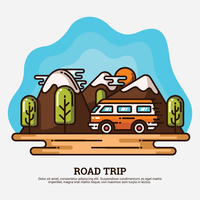 Illustration de Road Trip vecteur