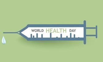 monde santé journée est une global santé conscience jour.template pour arrière-plan, bannière, carte, affiche vecteur