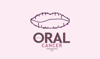 oral cancer conscience mois. modèle pour arrière-plan, bannière, carte, affiche vecteur