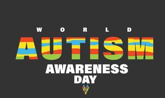 monde autisme conscience journée avril 2. modèle pour arrière-plan, bannière, carte, affiche vecteur