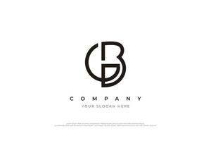 initiale lettre gb monogramme logo conception vecteur