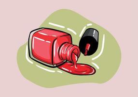 rouge clou polonais bouteille bannière conception. Stock vecteur illustration. pour clou bar, beauté salon, manucure, autocollants et social médias