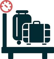 icône de vecteur d'échelle de bagages