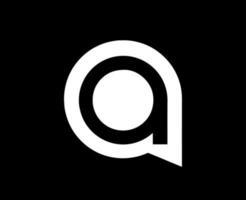 alcatel logo marque téléphone mobile symbole blanc conception vecteur illustration avec noir Contexte