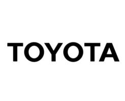 Toyota marque logo voiture symbole Nom noir conception Japon voiture vecteur illustration