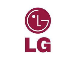 lg marque logo téléphone symbole avec Nom rouge conception Sud Corée mobile vecteur illustration