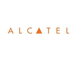 alcatel marque logo téléphone symbole Nom Orange conception mobile vecteur illustration