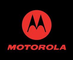 motorola marque logo téléphone symbole avec Nom rouge conception Etats-Unis mobile vecteur illustration avec noir Contexte