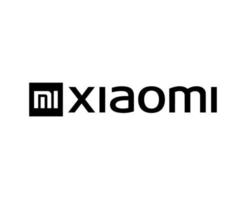 xiaomi marque logo téléphone symbole avec Nom noir conception chinois mobile vecteur illustration