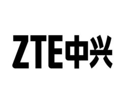zte marque logo téléphone symbole noir conception Hong kong mobile vecteur illustration