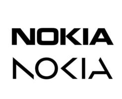 nokia marque logo téléphone symbole noir Nom conception Finlande mobile vecteur illustration