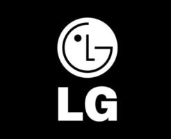 lg marque logo téléphone symbole avec Nom blanc conception Sud Corée mobile vecteur illustration avec noir Contexte