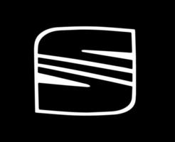 siège marque logo voiture symbole blanc conception Espagnol voiture vecteur illustration avec noir Contexte