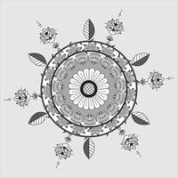 motif circulaire en forme de mandala, ornement décoratif en style oriental, fond de conception de mandala ornemental Vecteur gratuit