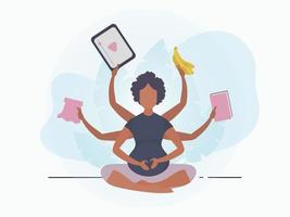 yoga pour Enceinte femmes. yoga et des sports pour Enceinte femmes. carte postale ou affiche dans doux couleurs pour toi. plat vecteur illustration.