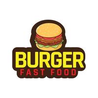 création de logo burger vecteur