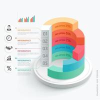 modèle de conception infographie entreprise. illustration vectorielle. peut être utilisé pour la mise en page du flux de travail, le diagramme, les options de nombre, les options de démarrage, la conception Web vecteur