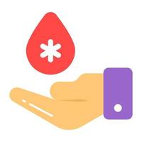 un incroyable vecteur conception de du sang don dans modifiable style, prime icône