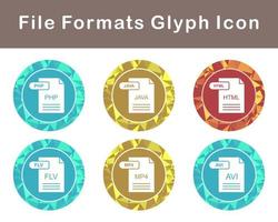 fichier les formats vecteur icône ensemble