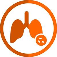 conception d'icône de vecteur de virus de poumons