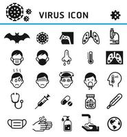 illustration vectorielle de virus infection icônes. vecteur