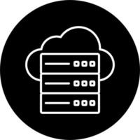 icône de vecteur de serveur cloud