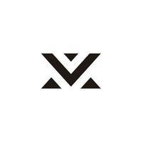 lettre m v Triangle géométrique Facile identité logo vecteur