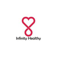 infini en bonne santé cœur médical symbole logo vecteur