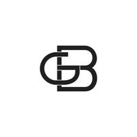 vecteur de lettre gb géométrique ligne Facile conception en forme pour produit logo