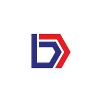 Facile géométrique bande ligne lettre bd logo vecteur
