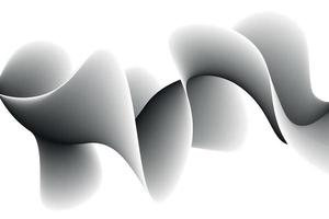 monochrome. blanc et balack vague. abstrait arrière-plan, adapté pour atterrissage page et ordinateur bureau Contexte. 3d vecteur