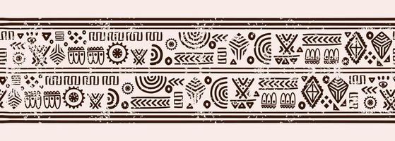 africain griffonnage motifs modèle, ancien texture dessin vecteur