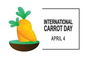 international carotte journée Contexte. vecteur