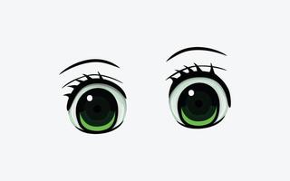 vecteurs de œil expression dans anime style vecteur