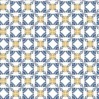 azulejos bleu et Jaune sans couture modèle vecteur