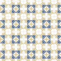 azulejos bleu et Jaune sans couture modèle vecteur