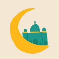 ramadhan griffonnage dessiné à la main élément conception vecteur