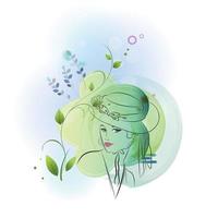 beauté esthétique femme aquarelle illustration coloré vecteur