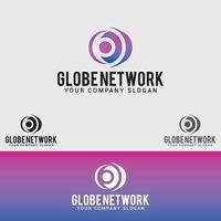 modèle de vecteur de conception de logo globe-network